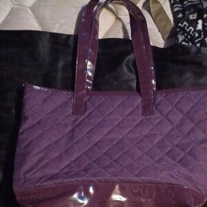 Source Unknown Purple Quilted Tote